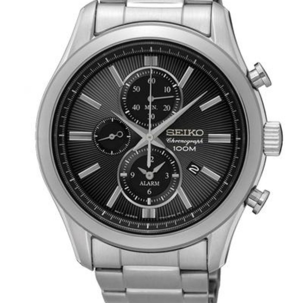 Seiko Chronograph Analog Quartz Hardlex Crystal